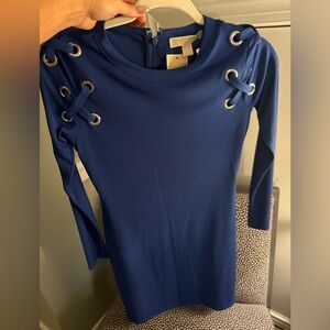 Michael Kors Royal Blue Long Sleeve Dress